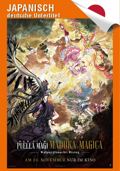 (OMU) Puella Magi Madoka Magica Der Film -Walpurgisnacht: Rising(OmU, jap. Ton, deutschen Untertite – Filmplakat